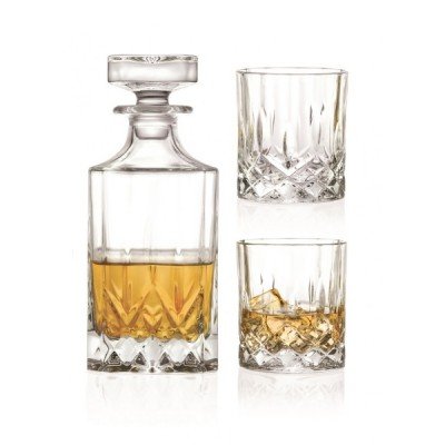 Whisky Karaf set - 1 karaf plus 2 tumbler glazen